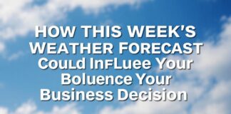 How This Week’s Weather Forecast Could Impact Your Business Decisions How This Week's Weather Forecast Could Influence Your Business Decisions
